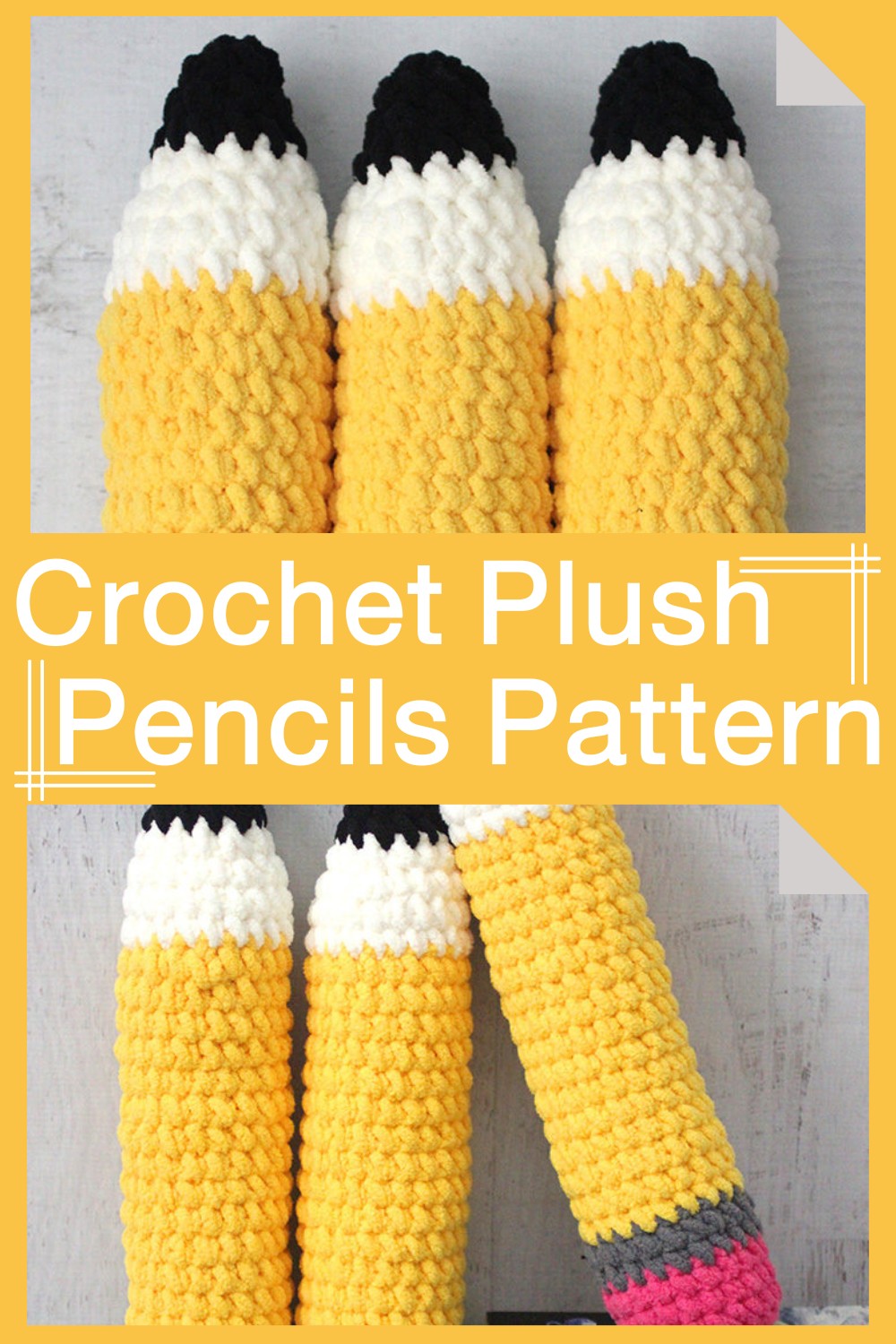 Crochet Plush Pencils Pattern