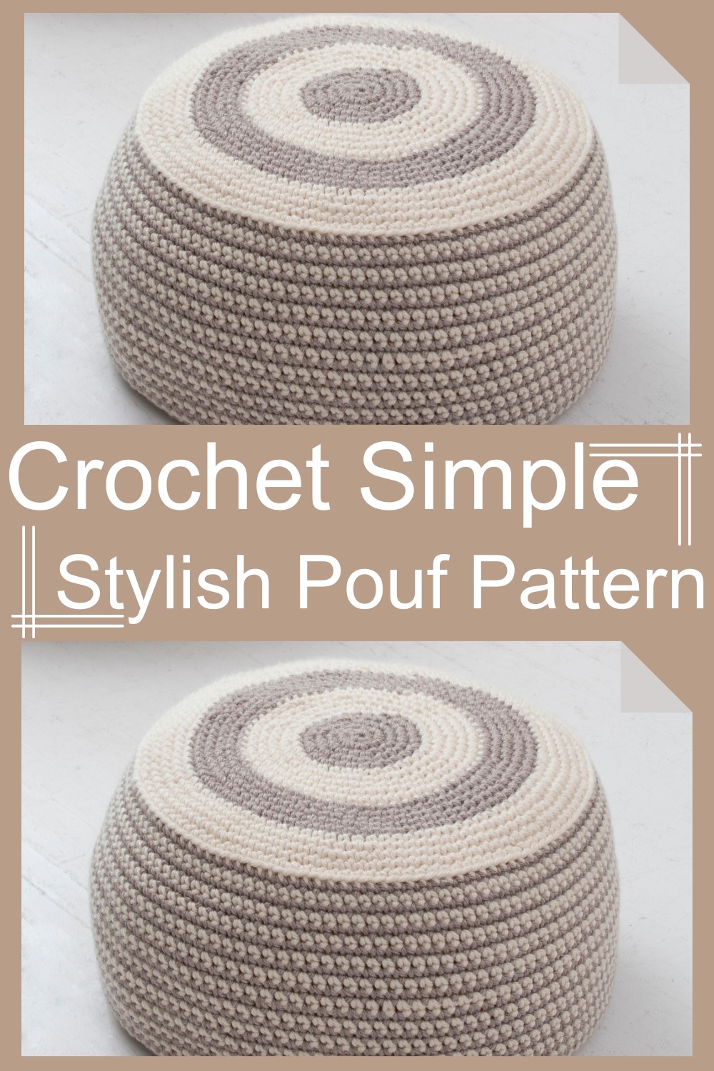 Crochet Simple Stylish Pouf Pattern