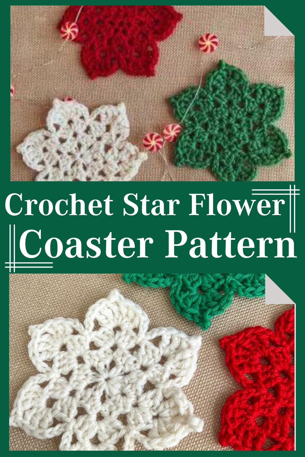 Crochet Star Flower Coaster Pattern