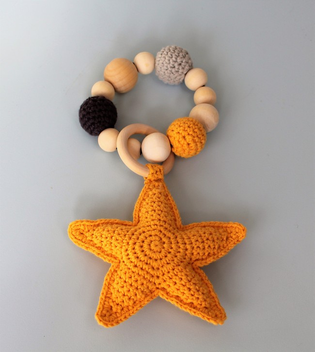 Crochet Starfish Teething Ring Pattern 