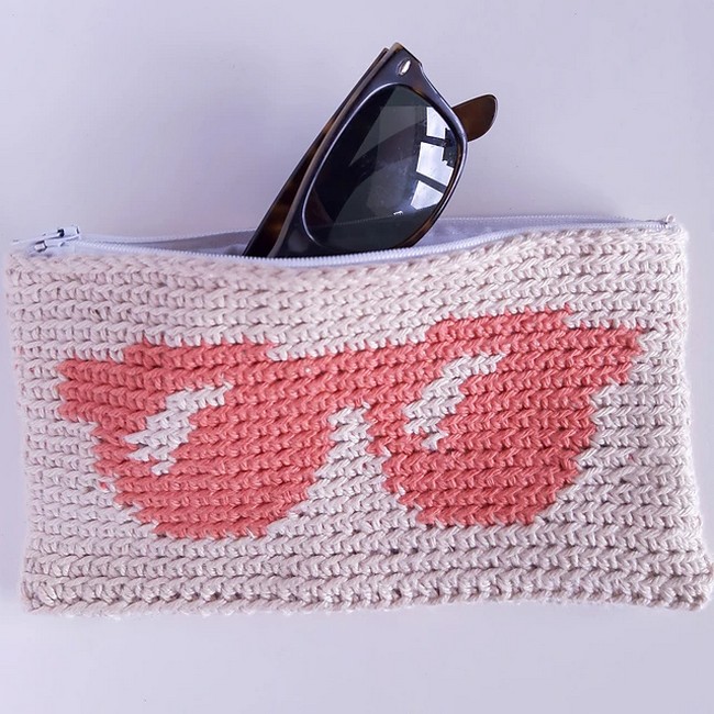 Crochet Sunglasses Case With Zipper Pattern