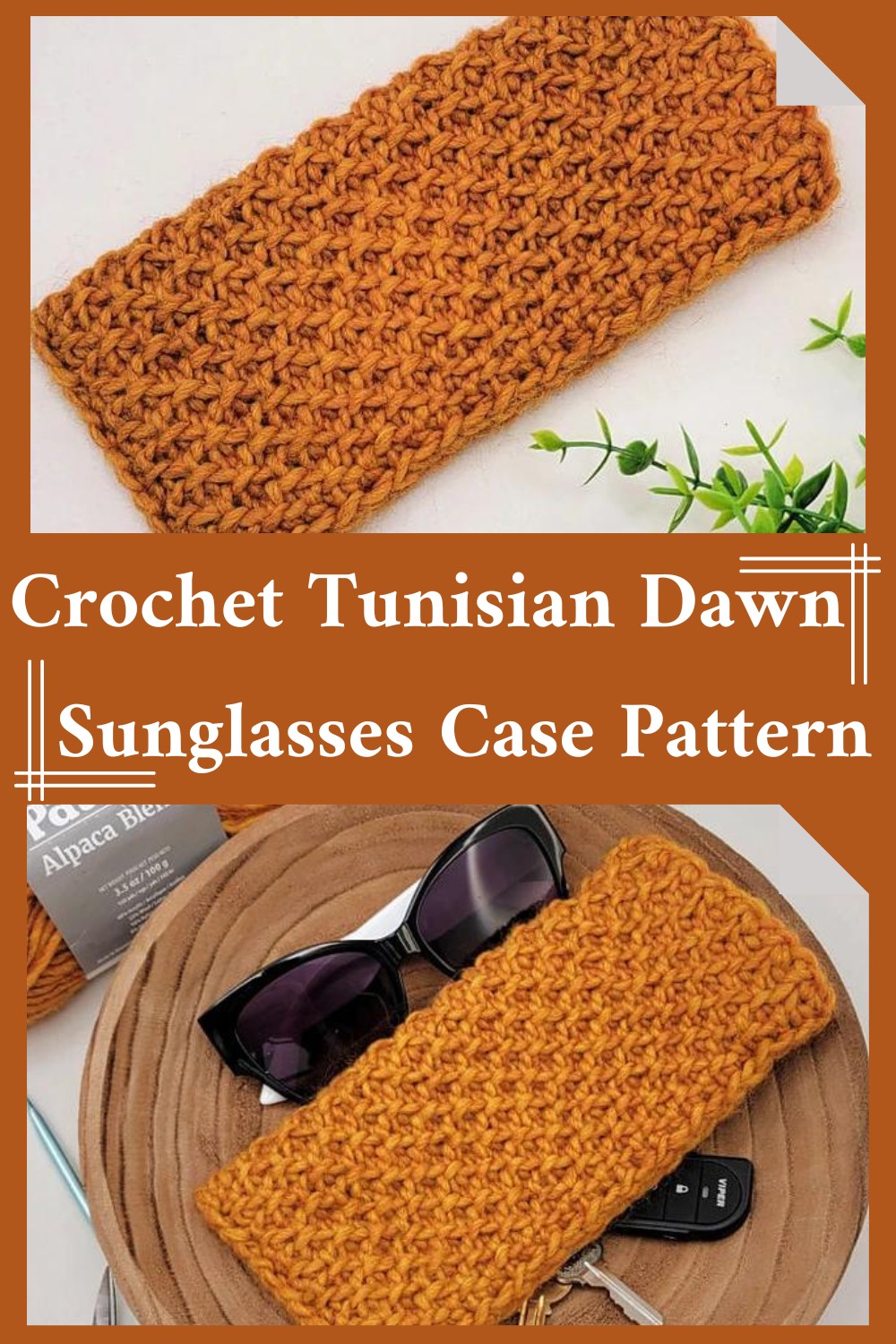 Crochet Tunisian Dawn Sunglasses Case Pattern