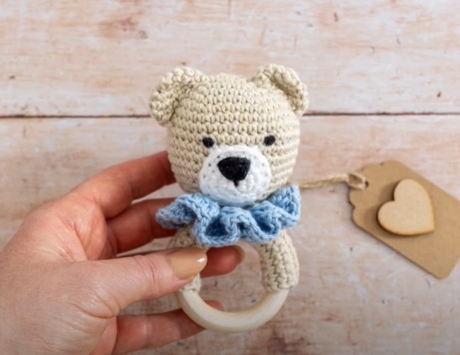 Cute Amigurumi Bear Teething Toy