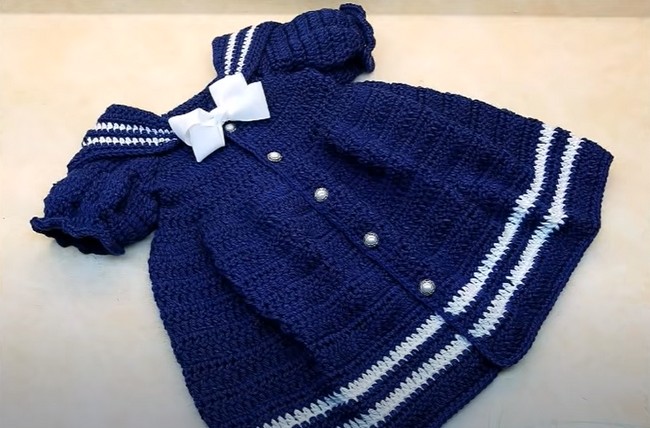 Easy Crochet Toddler Sailor dress Tutorial