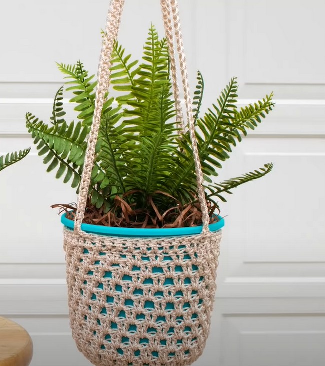 How To Crochet A Plant Holder And Hanger Diy Tutorial