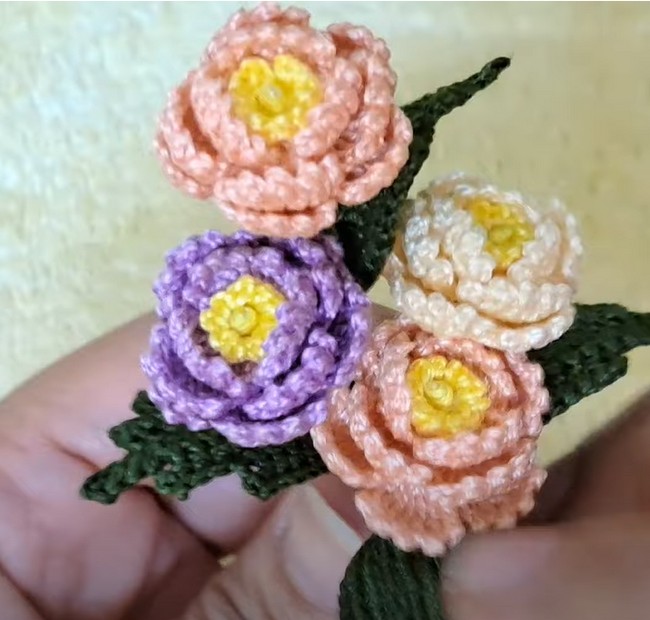 Peony Flower Brooch