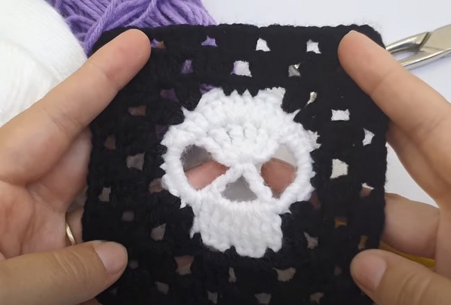 Skull Granny Square