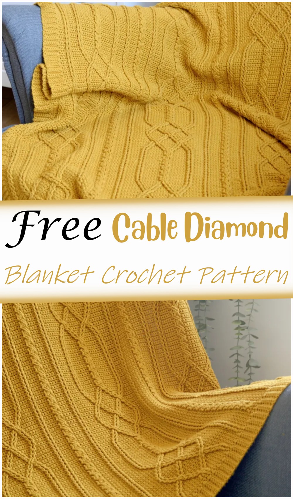 Cable Diamond Blanket