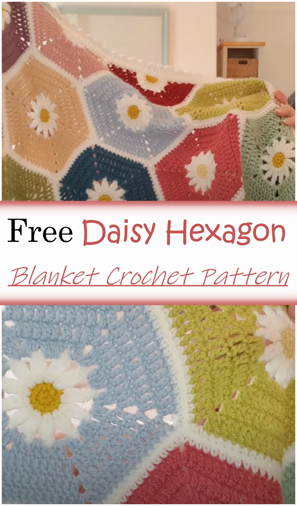 Crochet A Daisy Hexagon Blanket