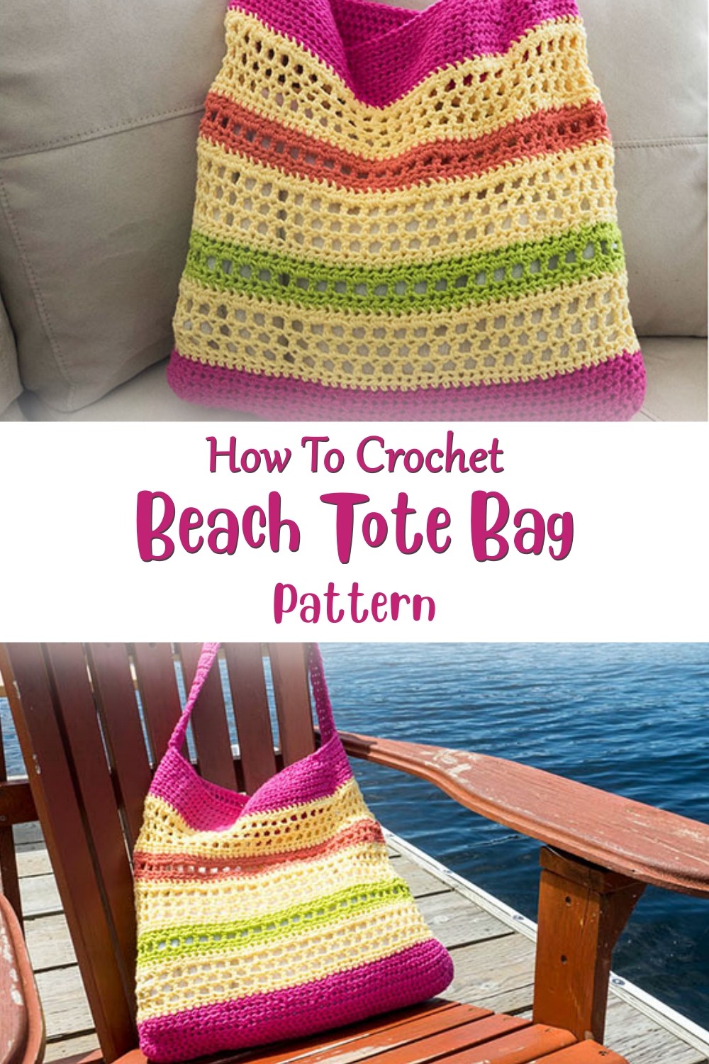 Crochet Beach Tote Bag Pattern 1