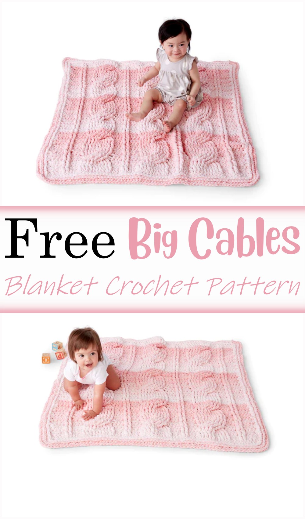 Crochet Big Cables Blanket