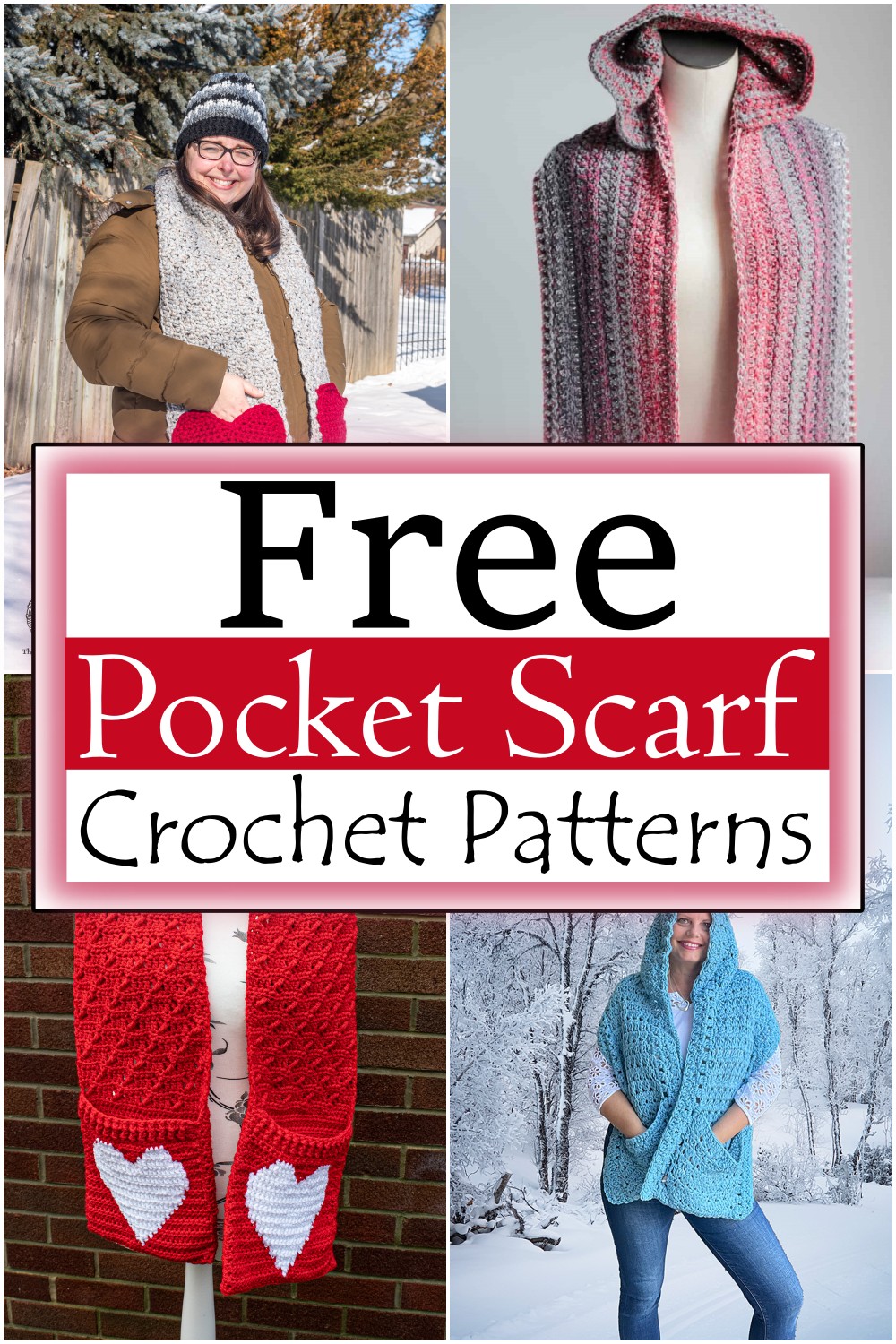 Crochet Pocket Scarf Patterns 1