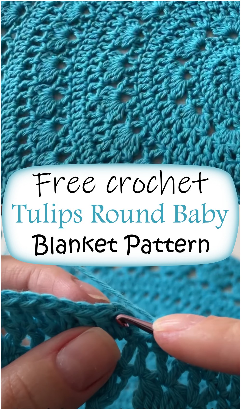 Crochet The Wild Tulips Round Baby Blanket