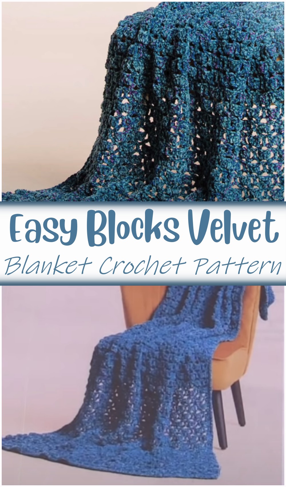 Easy Blocks Crochet Velvet Blanket