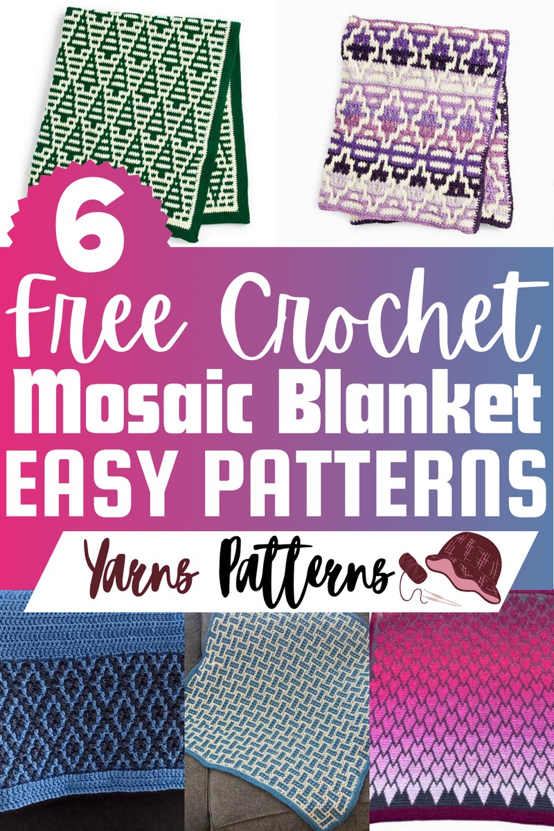 Free Crochet Mosaic Blanket Patterns