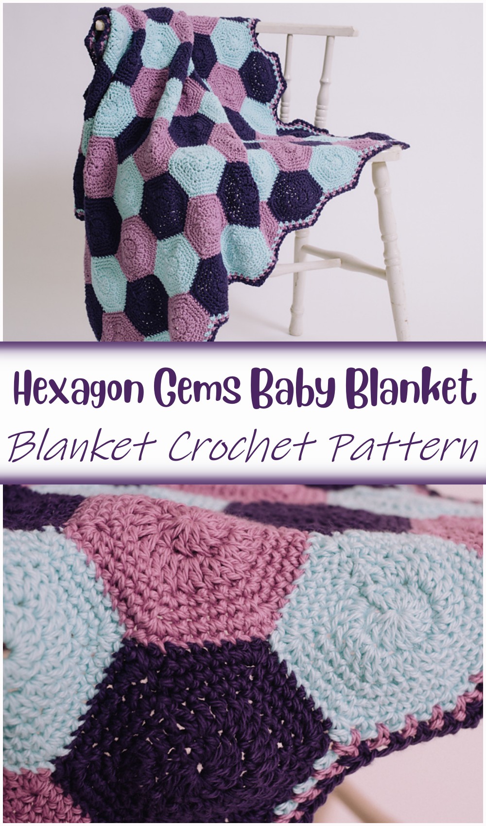 Hexagon Gems Baby Blanket