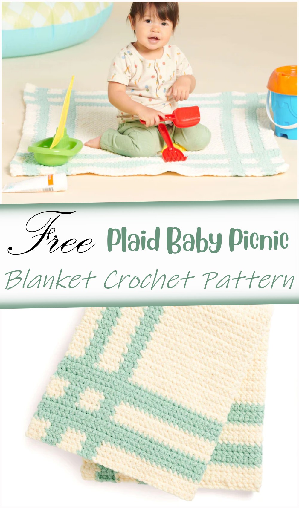 Plaid Baby Picnic Blanket