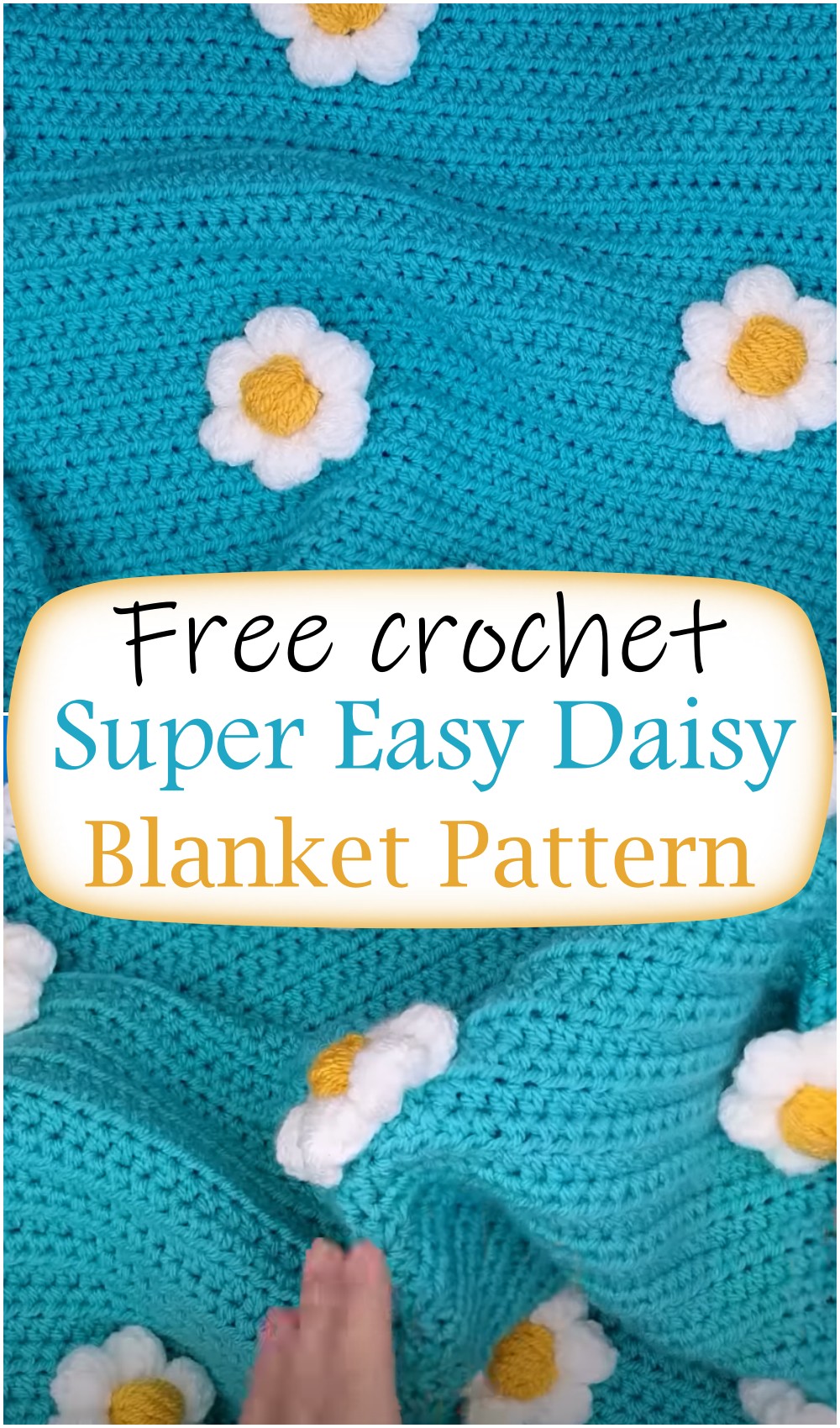 Super Easy Crochet Daisy Blanket