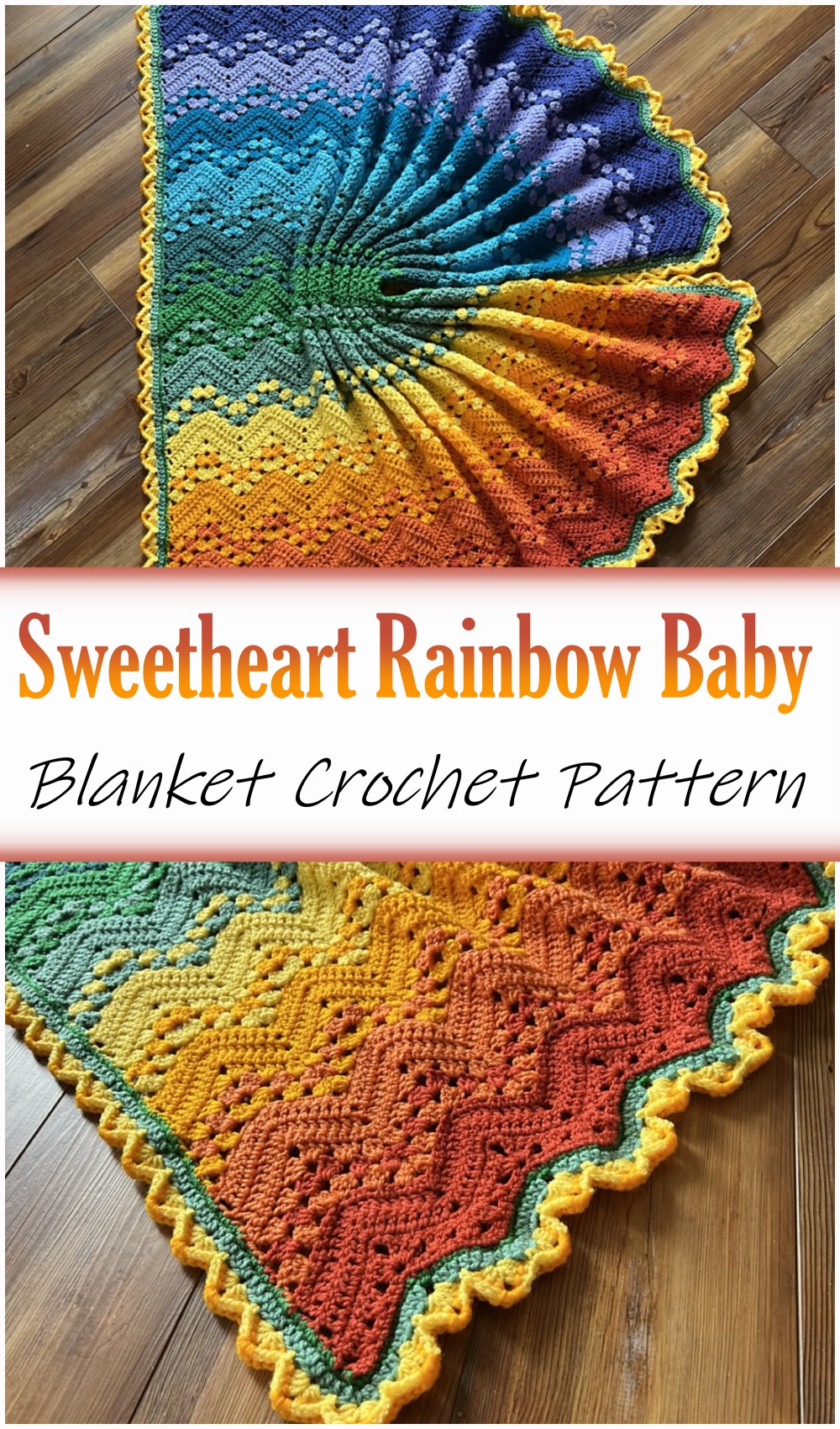 Sweetheart Rainbow Baby Blanket