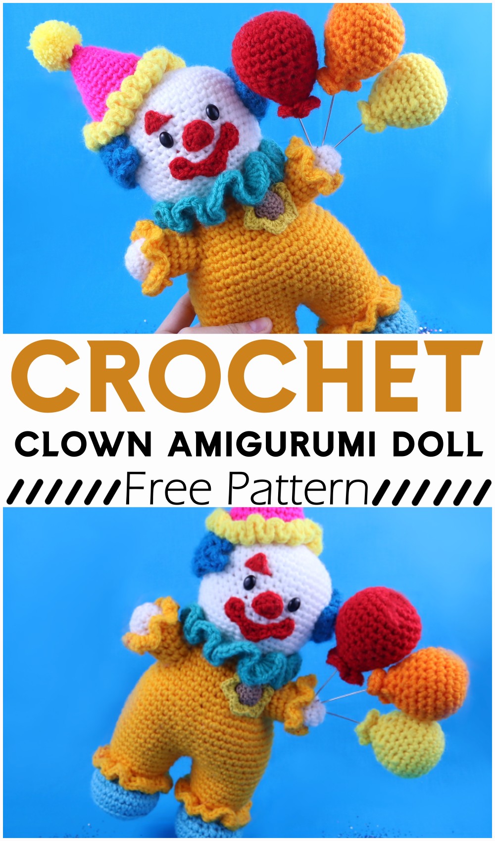 Clown Amigurumi Doll