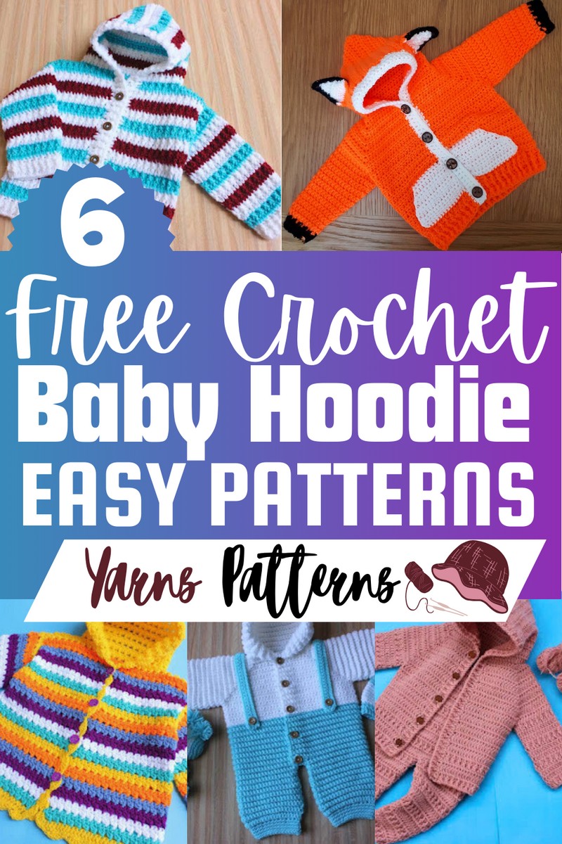 Free Crochet Baby Hoodie Patterns