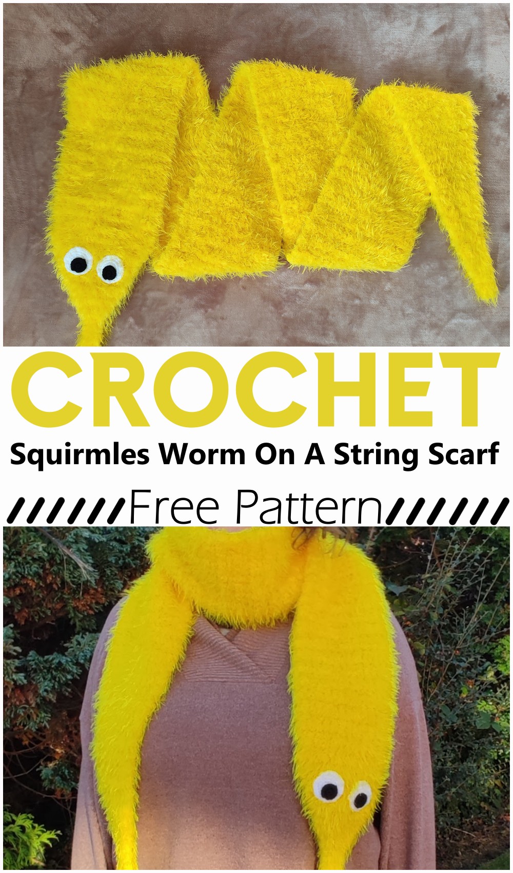 Squirmles Worm On A String Scarf