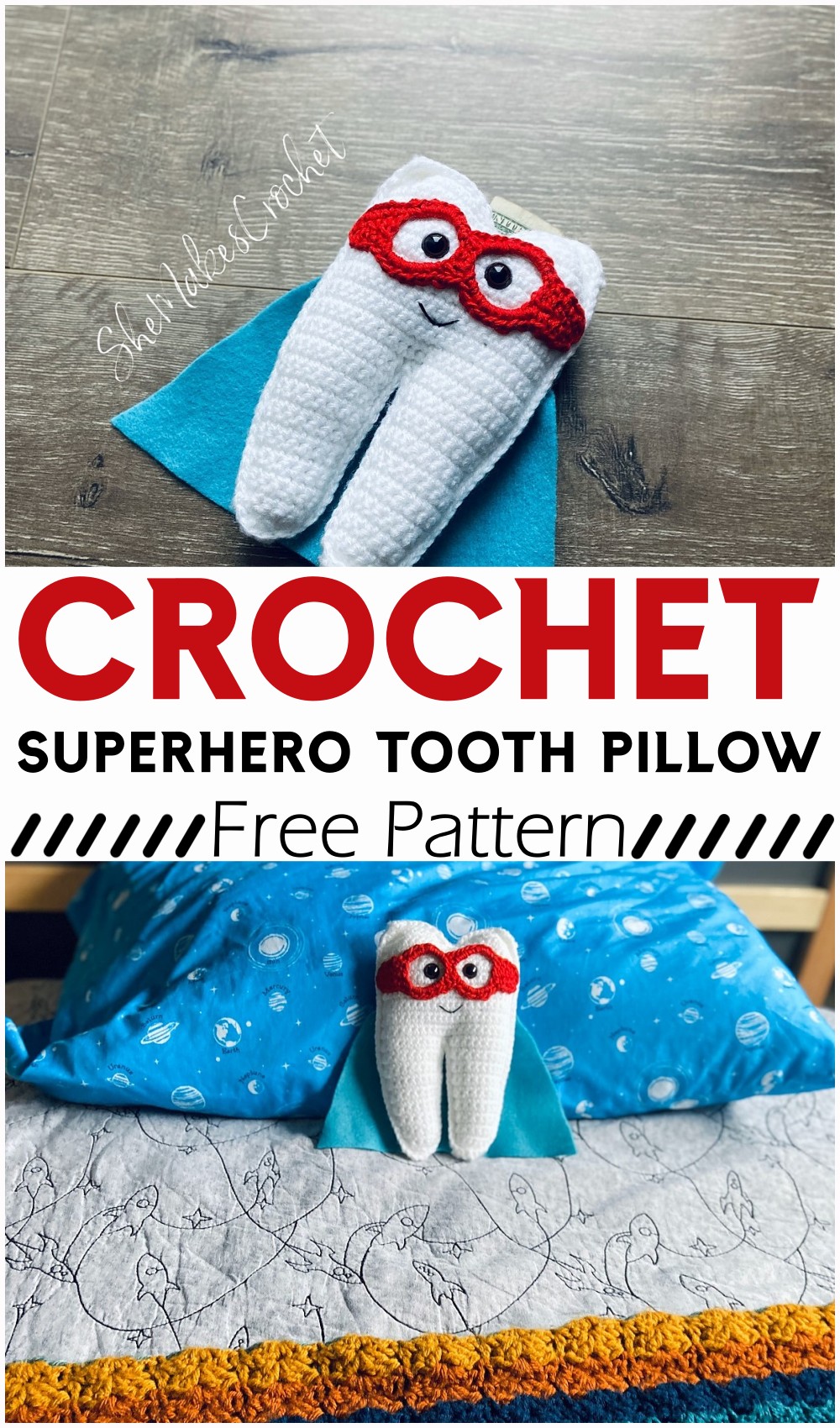 Superhero Tooth Pillow