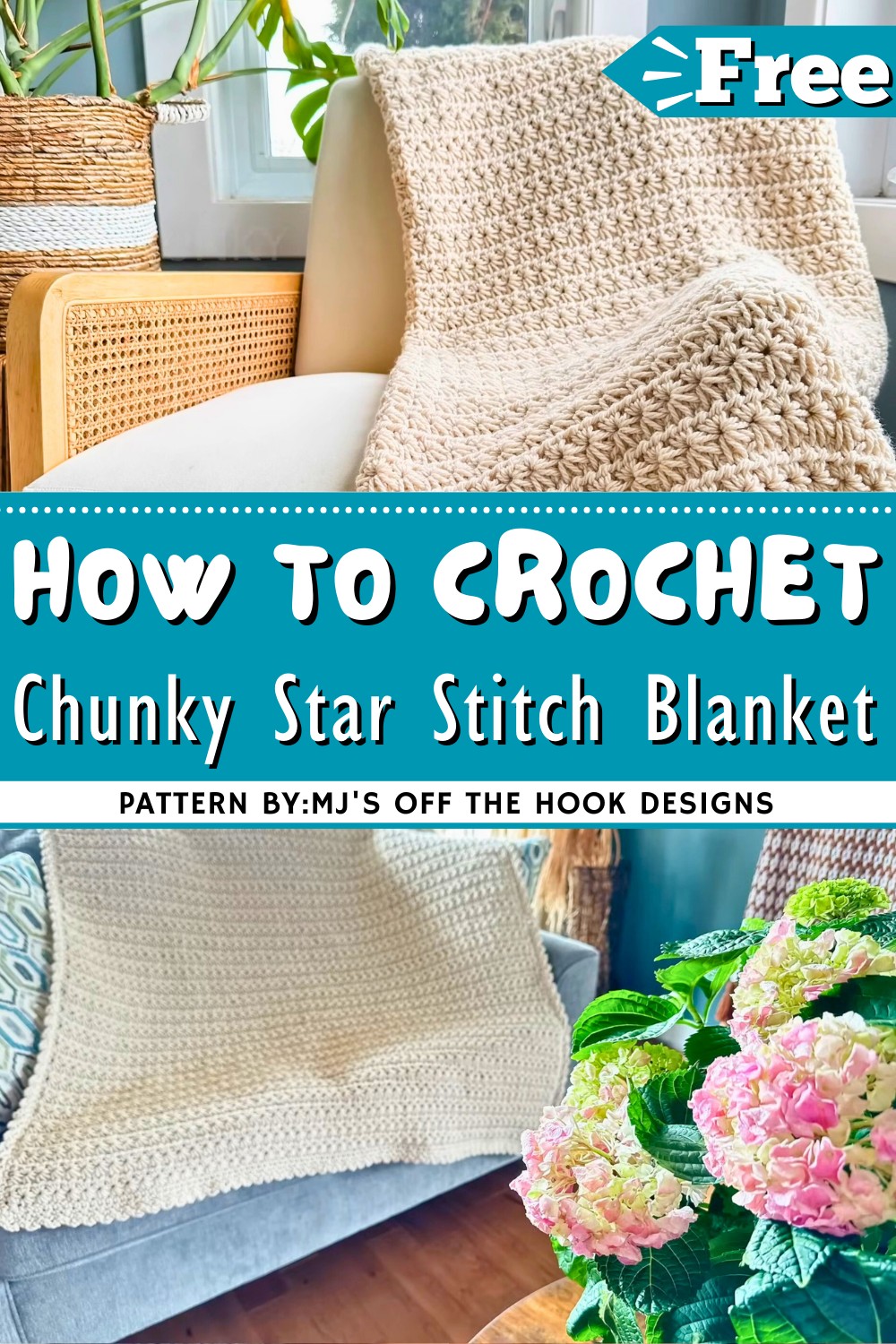 Chunky Star Stitch Blanket Crochet