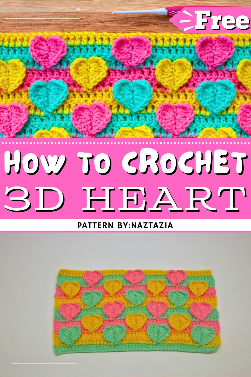 Crochet 3d Heart Pattern
