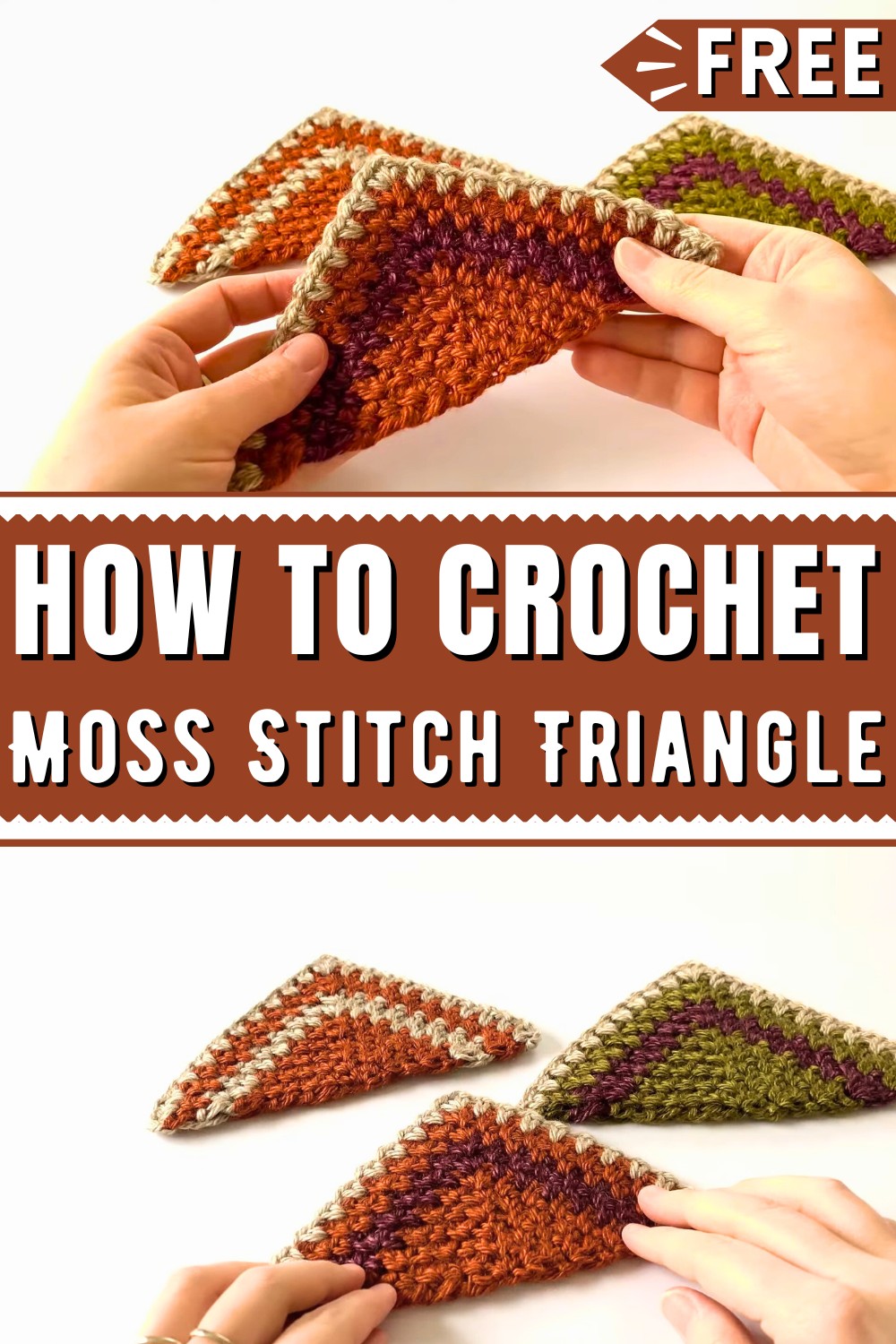 Crochet A Moss Stitch Triangle