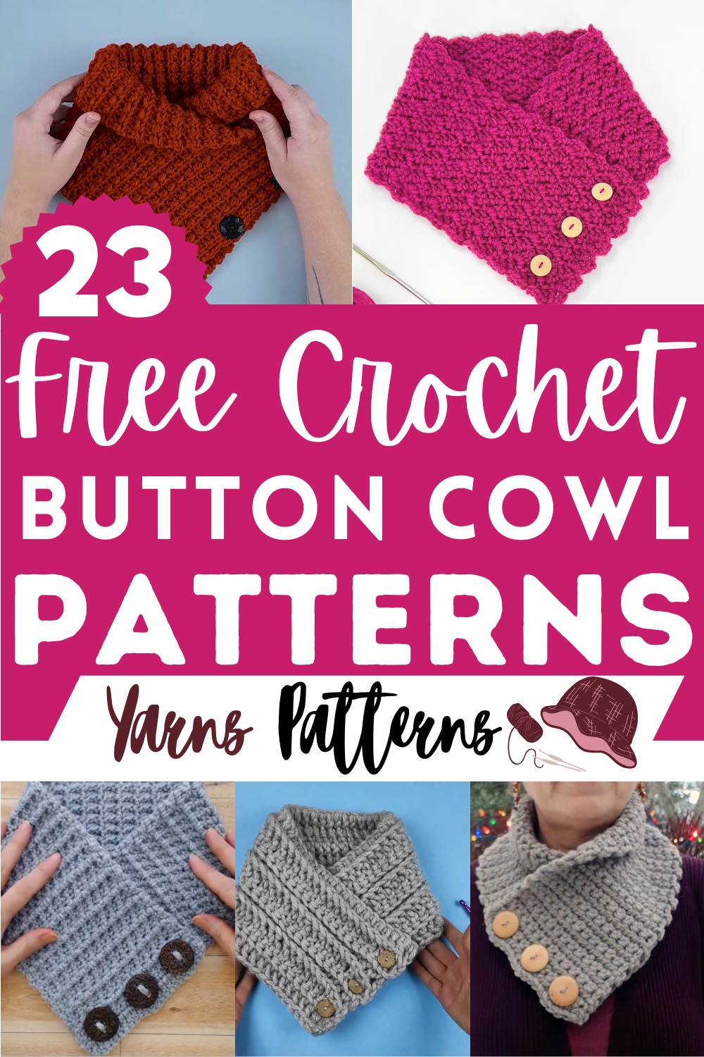 Crochet Button Free Cowl Patterns