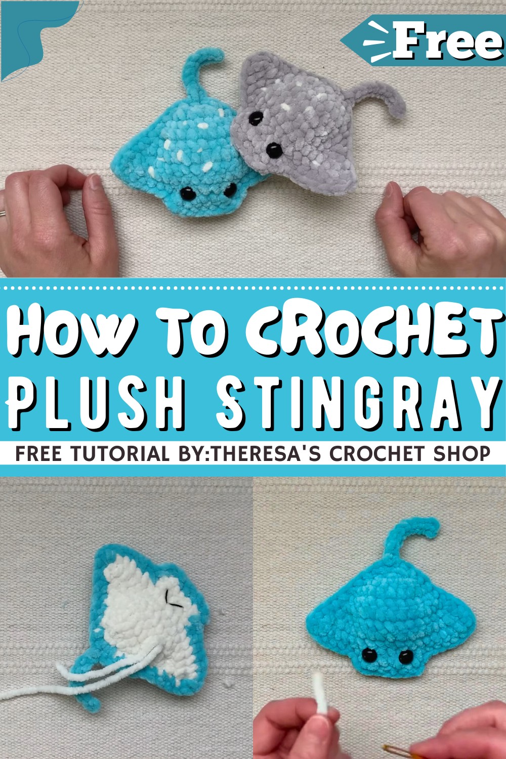 Crochet Plush Stingray Tutorial