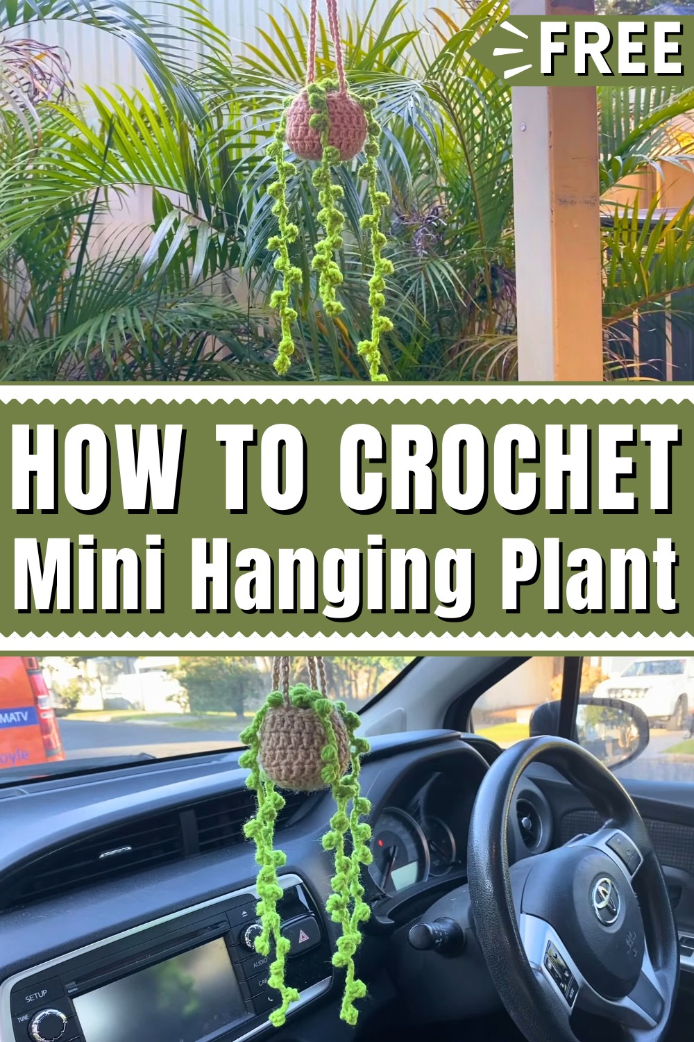 How To Crochet A Mini Hanging Plant