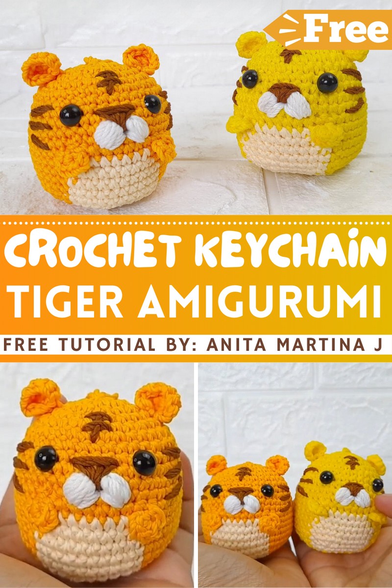 How To Crochet Keychain Tiger Amigurumi