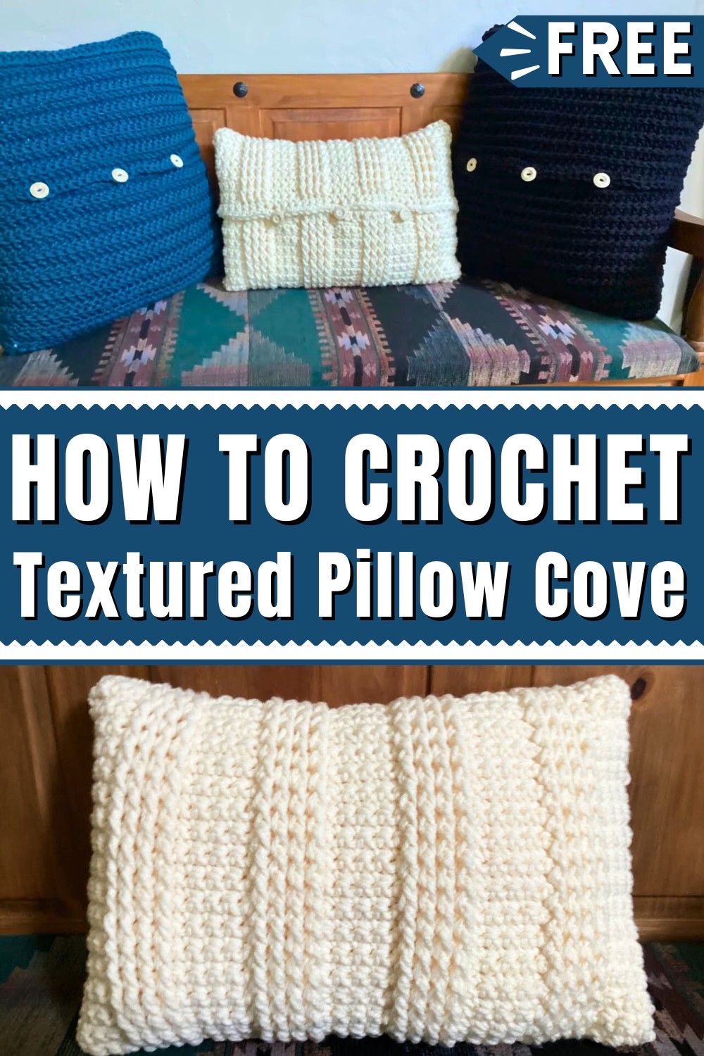 How to Crochet This Easy Chunky 12” x 20” Textured Pillow Cover