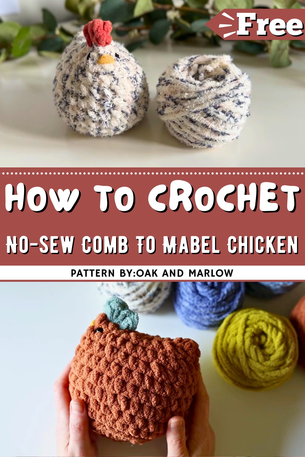 Adding A No-sew Comb To Mabel Chicken