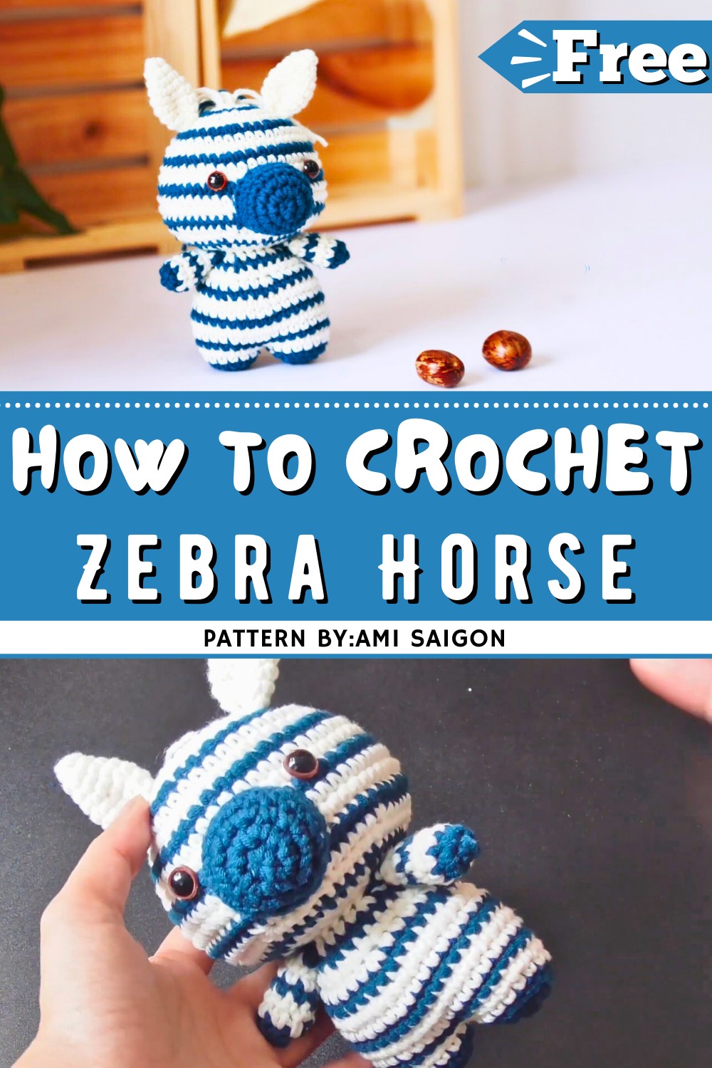 Amigurumi Zebra Horse Crochet Pattern