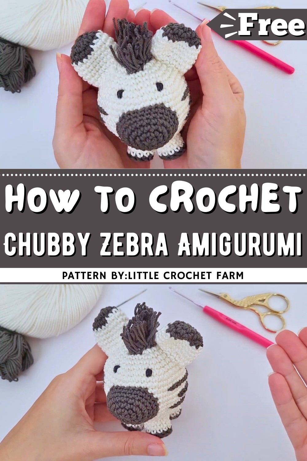 Chubby Zebra Amigurumi Tutorial