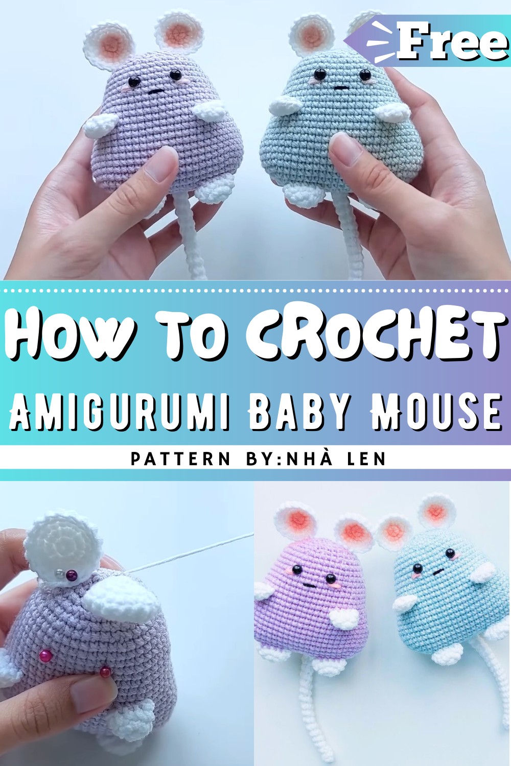 Crochet Amigurumi Baby Mouse