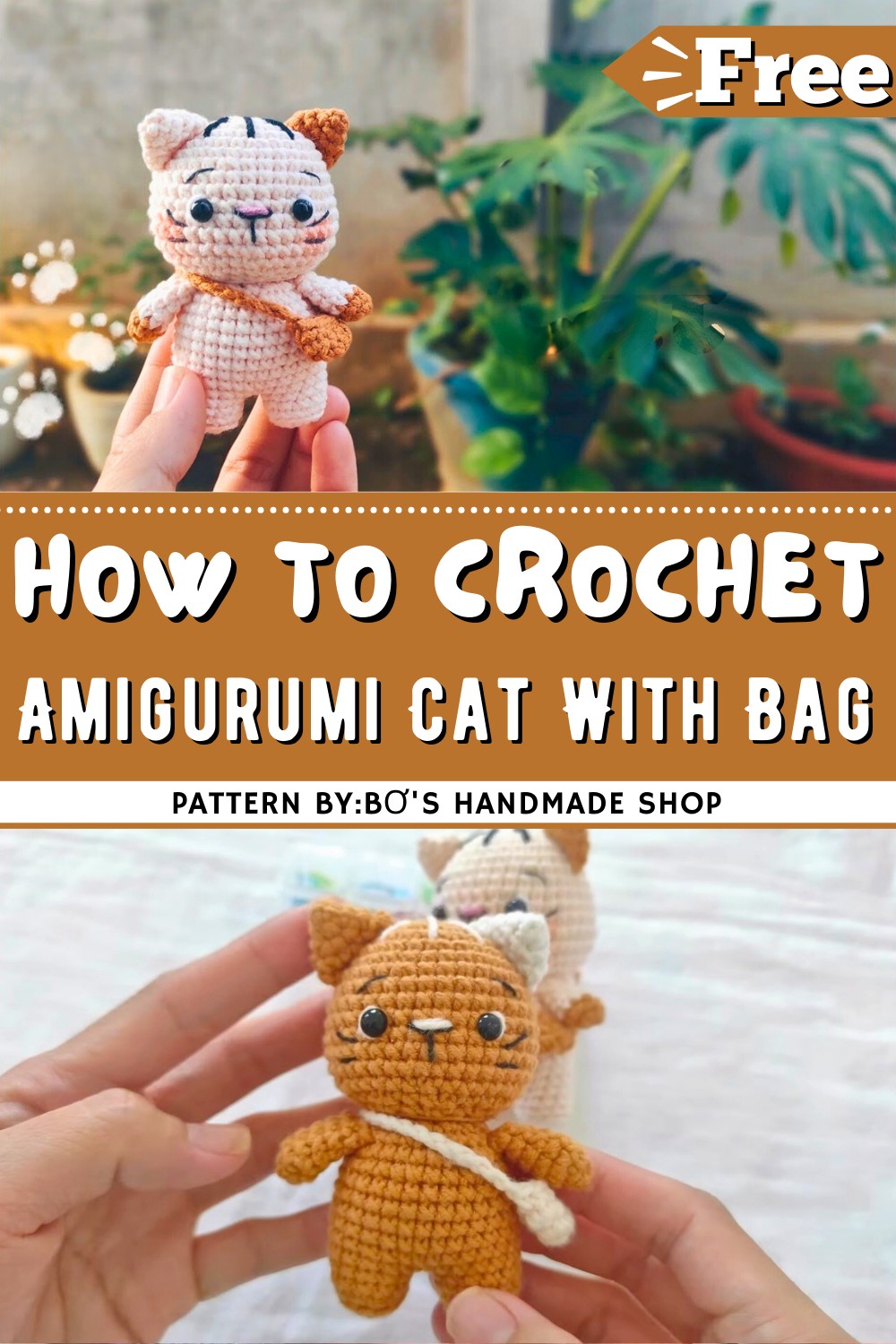 Crochet Amigurumi Cat With Bag