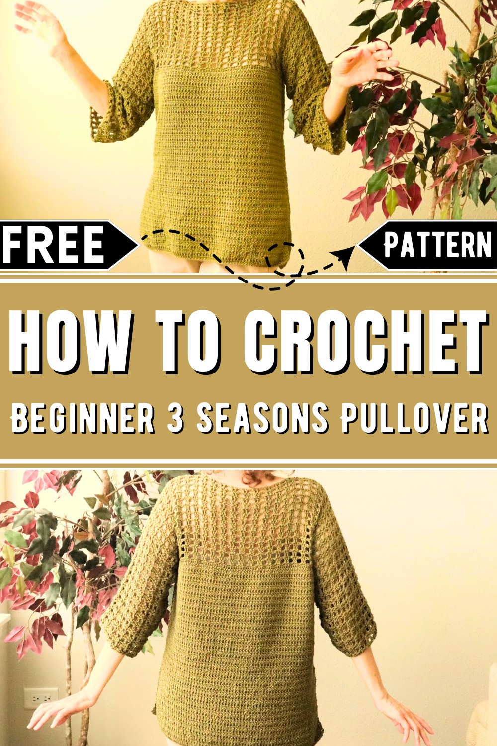Crochet Beginner 3 Seasons Pullover
