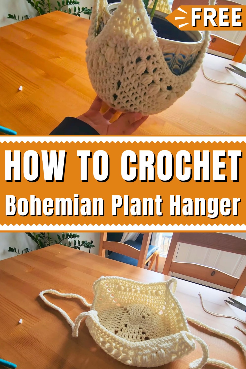 Crochet Bohemian Plant Hanger