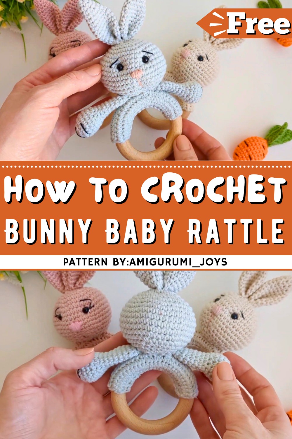 Crochet Bunny Baby Rattle Tutorial