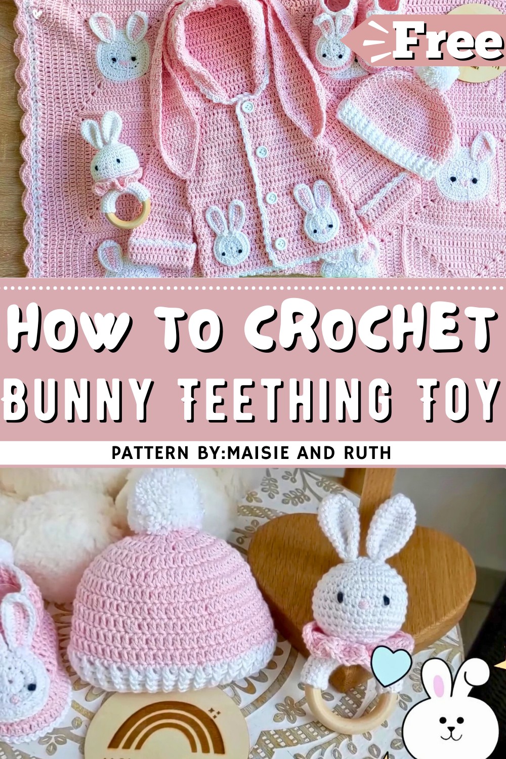 Crochet Bunny Teething Toy