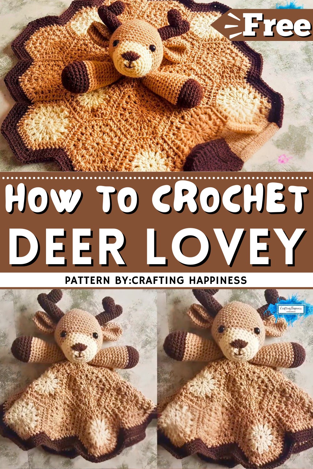 Crochet Deer Lovey