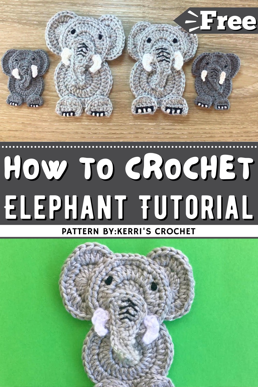 Crochet Easy Elephant Tutorial