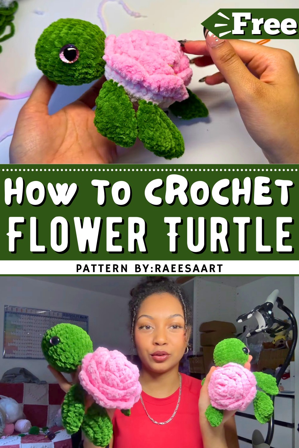 Crochet Flower Turtle