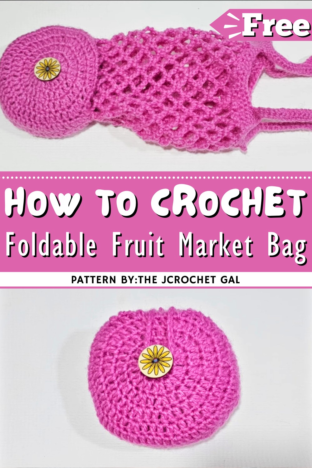 Crochet Foldable Fruit Market Bag