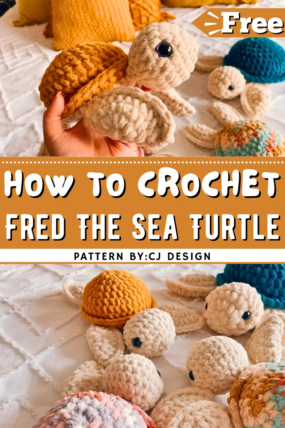 Crochet Fred The Sea Turtle