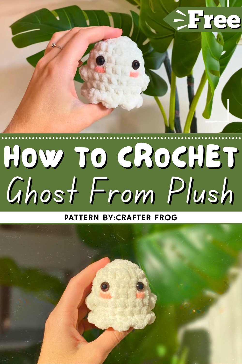 Crochet Ghost From Plush Yarn Without Sewing